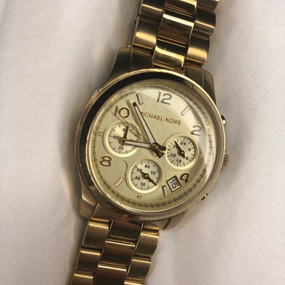 Michael Kors MK5055 Gold Watch - Picture 3 of 5